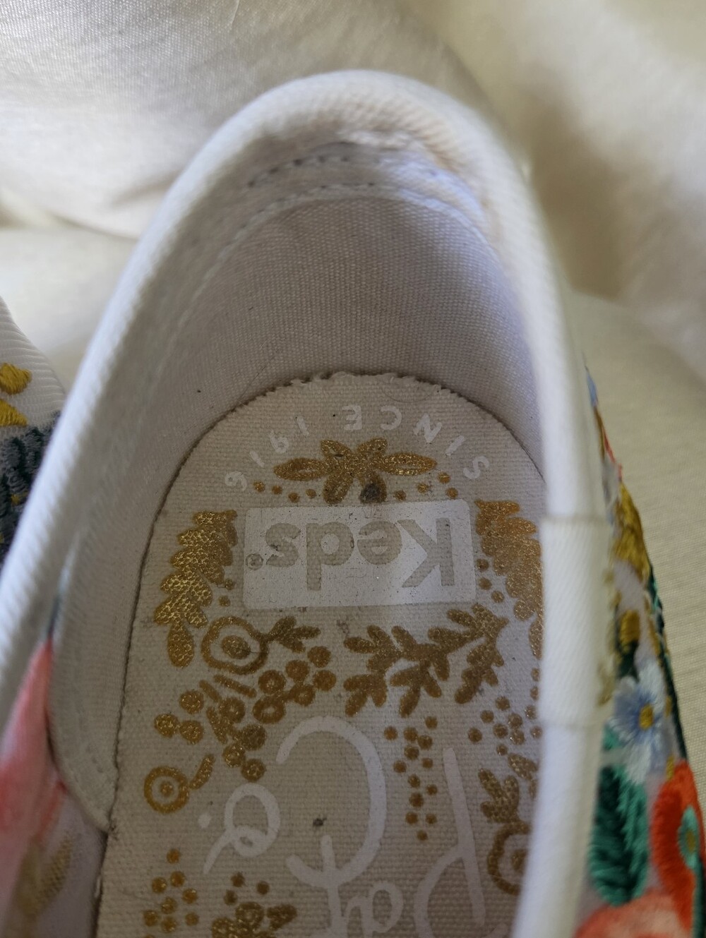 Keds x Rifle Paper Co. Triple Kick Citrus Garden Platform Sneakers Size 10 - Picture 13 of 16